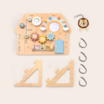 ⁦TOOKYTOY 2-in-1 Activity Board – TP515 لوحة الأنشطة الخشبية 2 في 1⁩ - الصورة ⁦4⁩