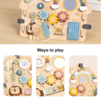 ⁦TOOKYTOY 2-in-1 Activity Board – TP515 لوحة الأنشطة الخشبية 2 في 1⁩ - الصورة ⁦3⁩