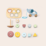 ⁦TOOKYTOY 3-in-1 Activity Box – TJ011 صندوق الأنشطة الخشبي 3 في 1⁩ - الصورة ⁦2⁩