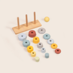 ⁦TOOKYTOY Shape Tower – TKF008B برج تركيب الأشكال الخشبي⁩ - الصورة ⁦3⁩