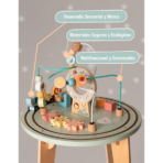 ⁦TOOKYTOY Wooden Activity Table – TH712N طاولة الأنشطة الخشبية التعليمية⁩ - الصورة ⁦2⁩