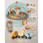 ⁦TOOKYTOY Wooden Activity Table – TH712N طاولة الأنشطة الخشبية التعليمية⁩ - الصورة ⁦4⁩
