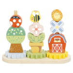 Wooden Stacking Game with Gears – Farm – HP163 لعبة التكديس الخشبية مع التروس – المزرعة